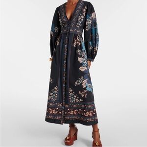 NWT Farm Rio Blossom Tapestry Black Dress - Size Medium